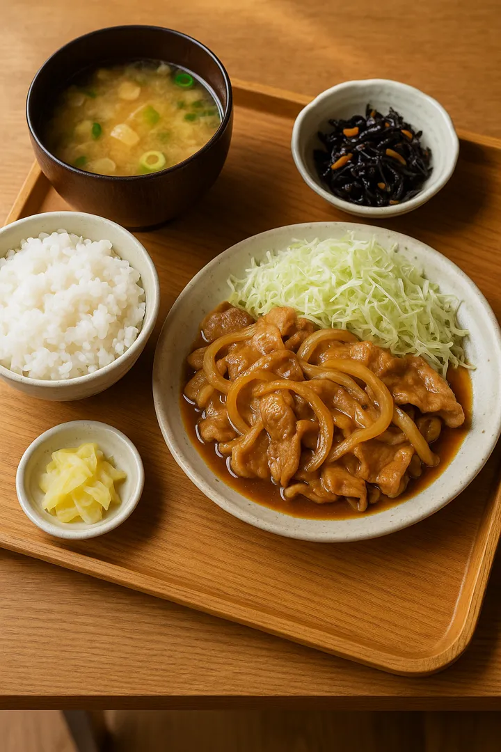 生姜焼き定食の写真（見本）